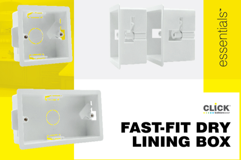 Scolmore adds Fast-Fit Dry Lining Boxes to its Essentials range