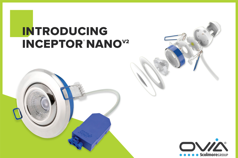Ovia upgrades Inceptor Nano fire-rated dimmable downlight