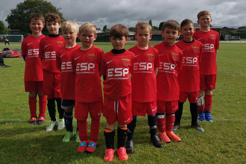 Junior football team thrilled with new kit sponsorship from ESP