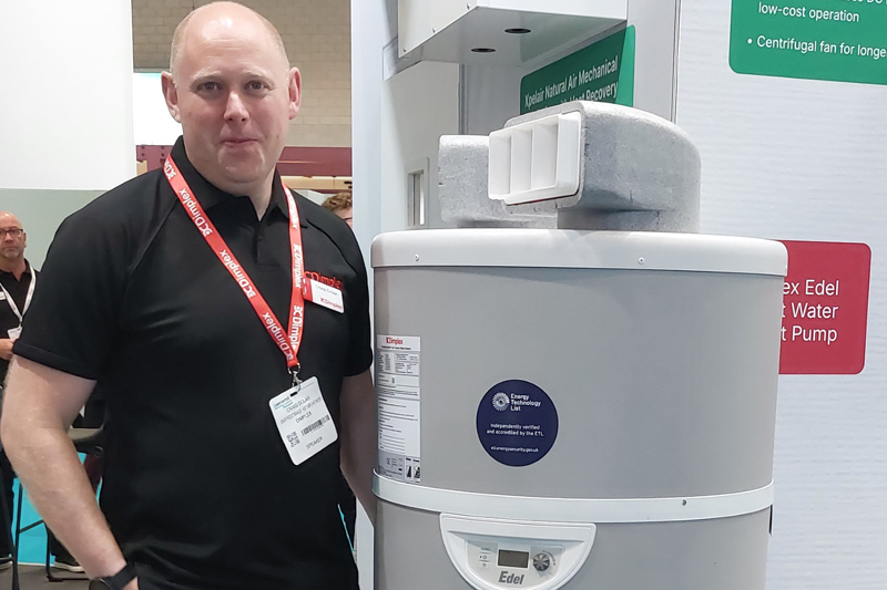Dimplex Edel named only hot water heat pump on Government ETL